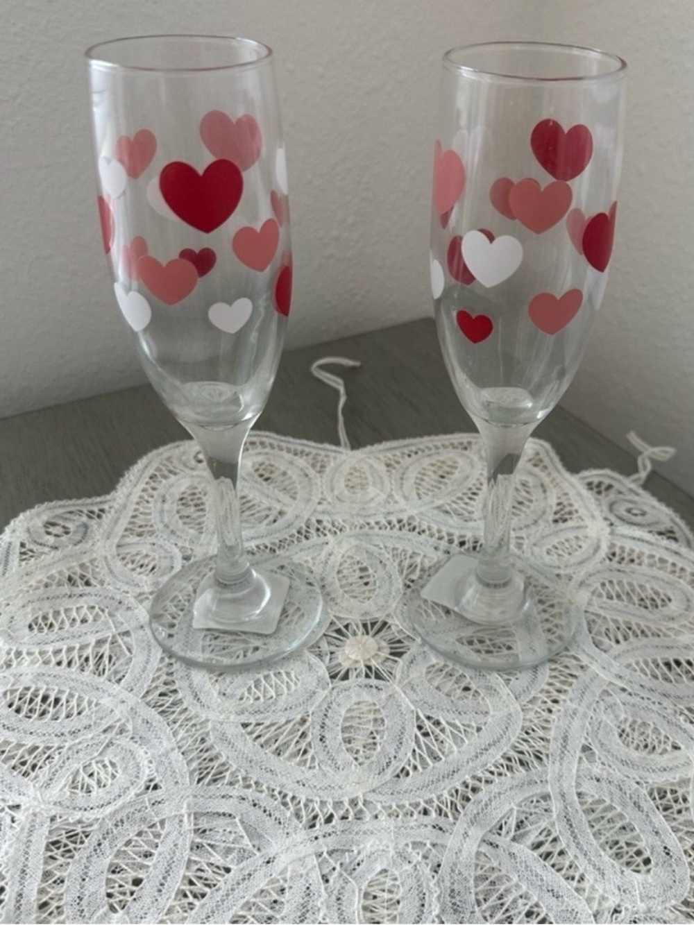 Vintage Libbey 2 Wedding Heart
Champagne Flute NWT